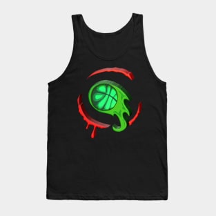 Basketball Fireball Christmas Tree Tank Top